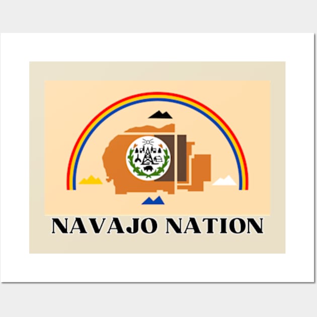 Navajo Nation Flag Wall Art by Desert Owl Designs